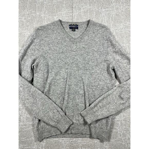 Club Room Estate Cashmere 2-ply 100% Cashmere Gray Sweater Size Small FLAWED - Picture 1 of 7